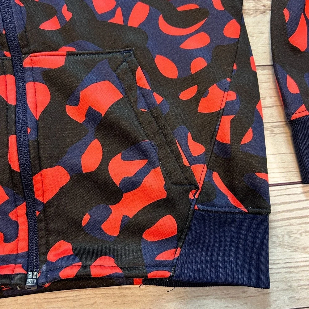Nike Air Jordan Therma-Fit Zipper Hoodie Red Blue Black Jacket‎ Kids Med 5-6yr